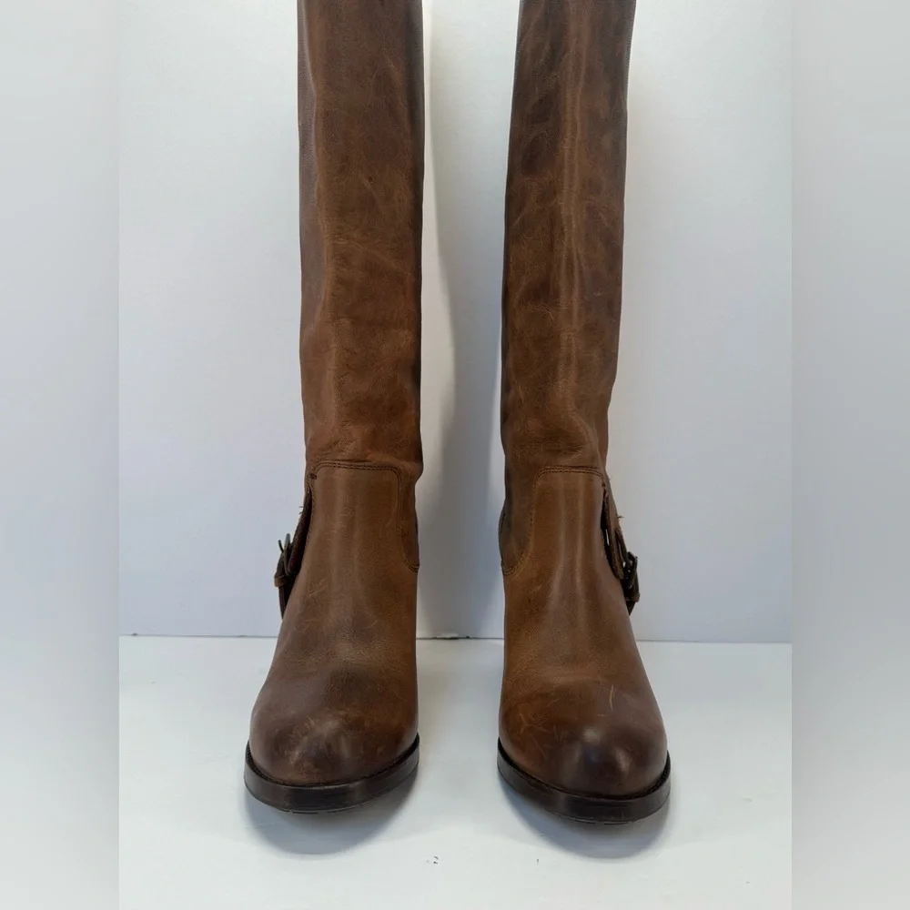 Ariat Gold Coast crushed stone Brown Leather casual country Heeled Boots 8 B - Picture 5 of 16